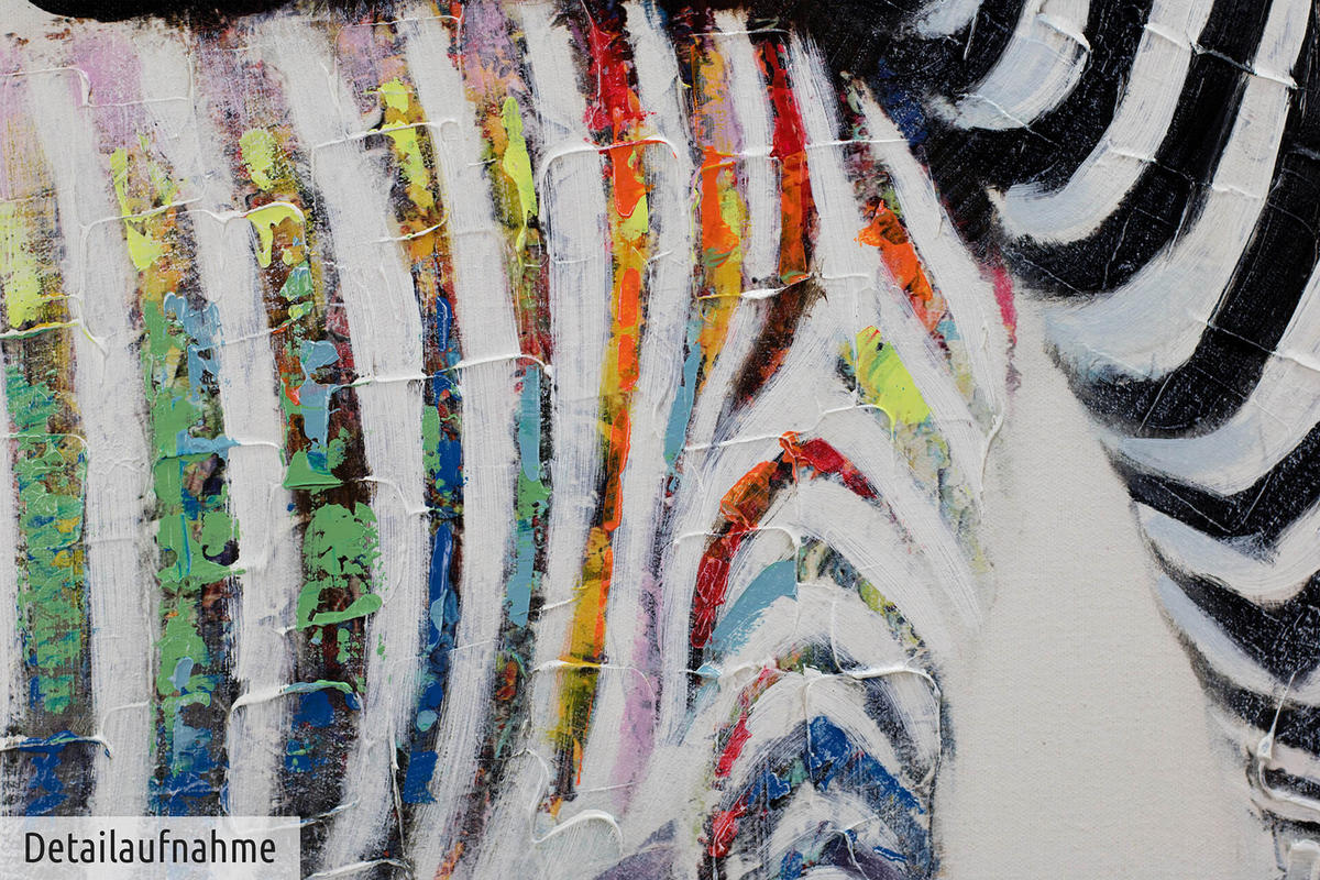 ACRYLBILD HANDGEMALT 80/80 cm - Multicolor/Schwarz, Holz/Textil (1.6/80cm) - KUNSTLOFT