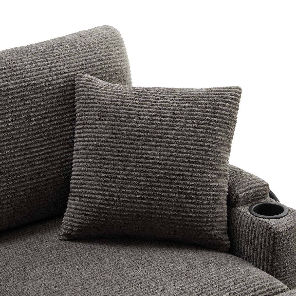 ECKSOFA 213,5/139/87 cm Dunkelgrau - Dunkelgrau, Textil (139/213.5cm)