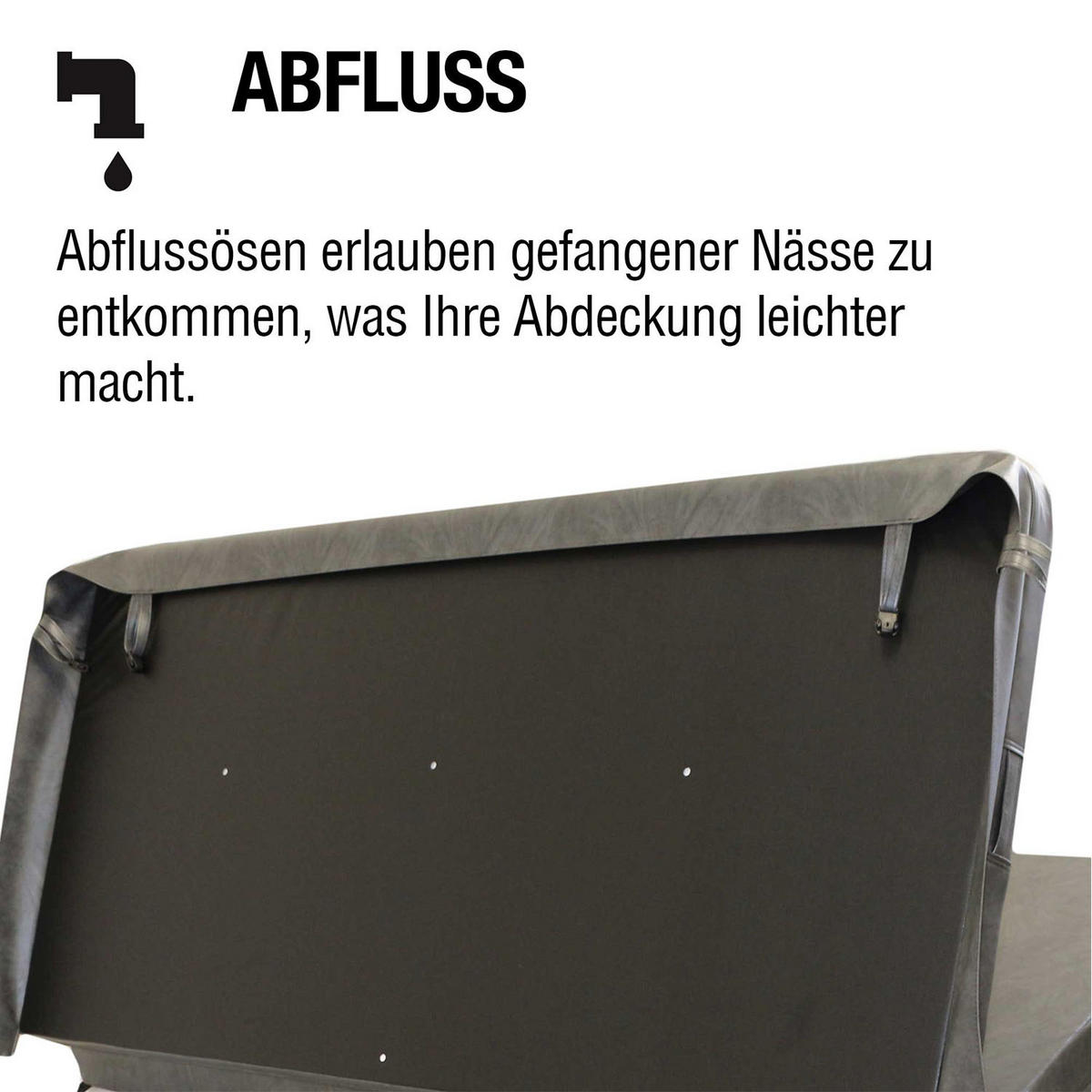 WHIRLPOOL ISOLIERABDECKUNG Grau 218x218cm - Grau, Leder (218/218cm) - Canadian Spa Company
