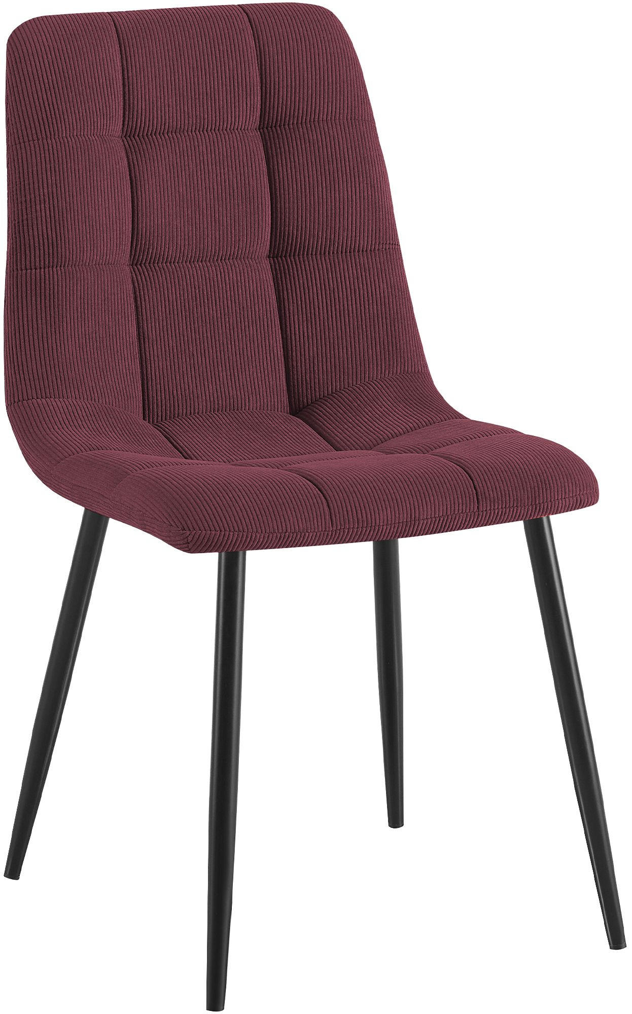 STUHL Cord Bordeauxrot - Bordeaux, Textil/Metall (45/84/55cm) - CLP