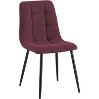STUHL Cord Bordeauxrot - Bordeaux, Textil/Metall (45/84/55cm) - CLP