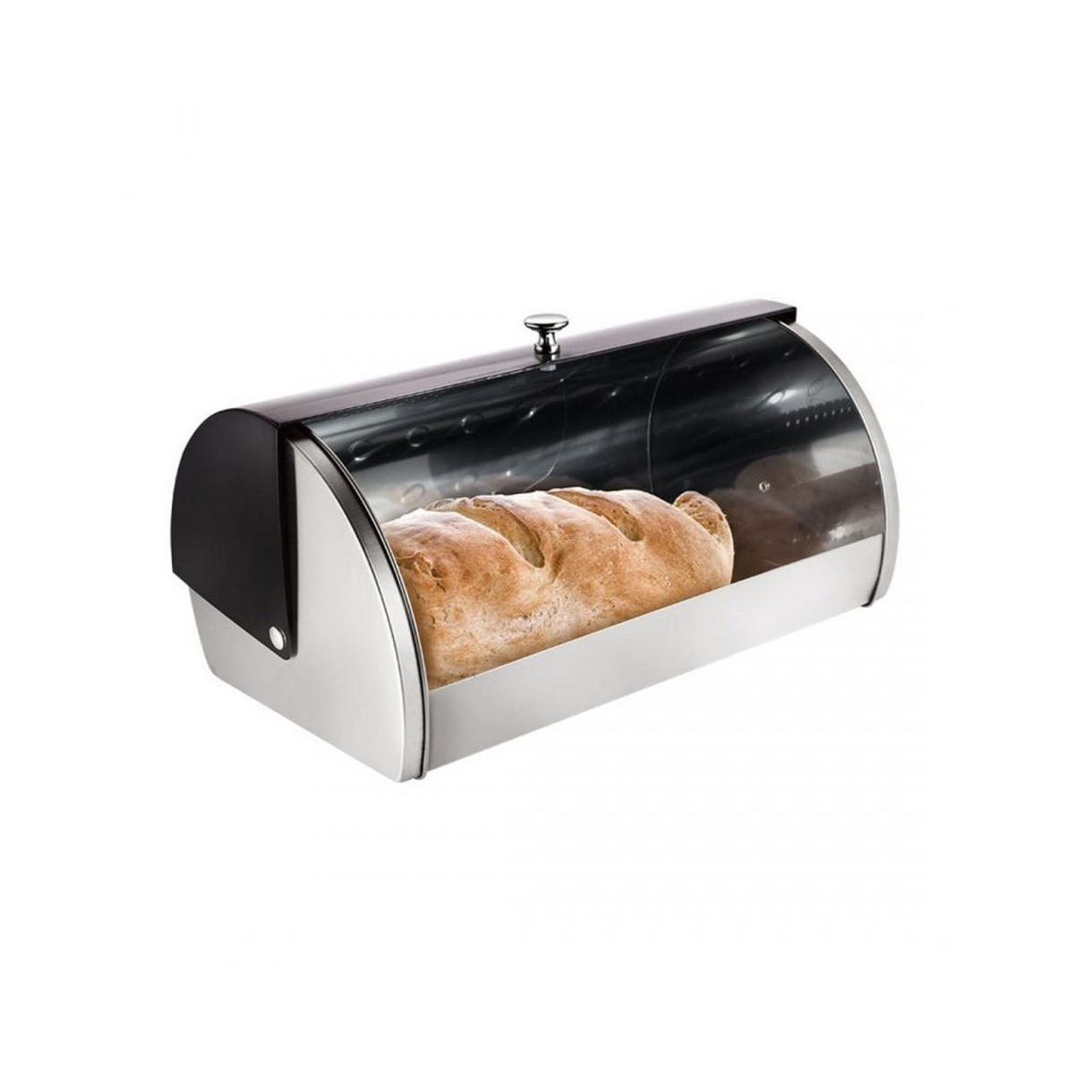 BROTKASTEN Graphit 38/28/18.5 cm BH6732 - Graphitfarben, Metall (28/18.5/38cm) - Berlinger Haus