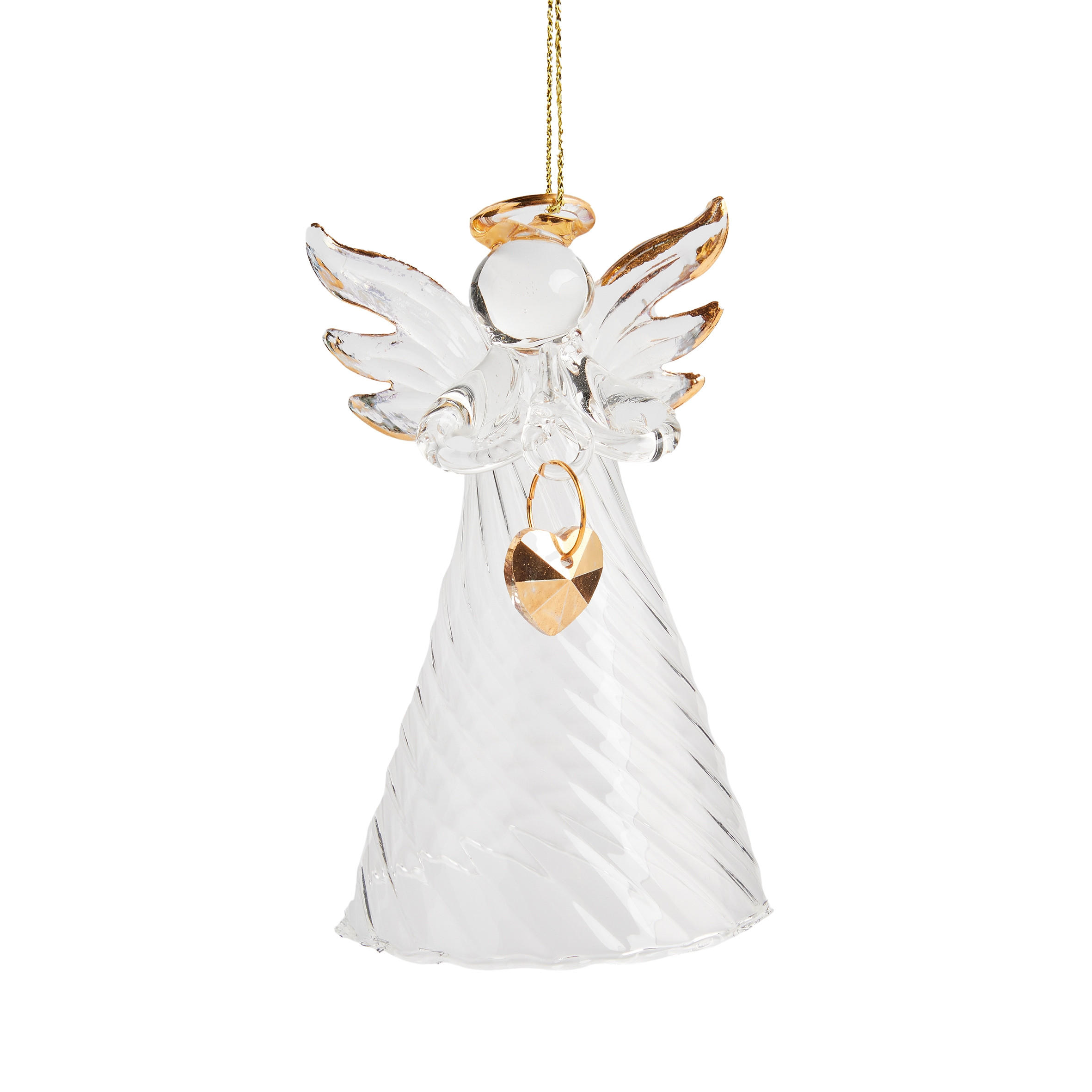 WEIHNACHTSDEKO Hängend ANHELINA, 6 x 10 cm, Gold, Christbaumschmuck, Weihnachtsbaumdekoration, Christmas, Xmas - Goldfarben, Glas (6/10/6cm) - home&you