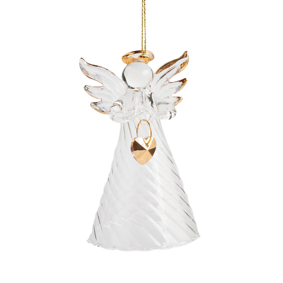 WEIHNACHTSDEKO Hängend ANHELINA, 6 x 10 cm, Gold, Christbaumschmuck, Weihnachtsbaumdekoration, Christmas, Xmas - Goldfarben, Glas (6/10/6cm) - home&you