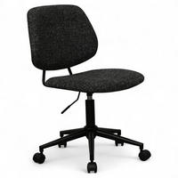 DREHSTUHL höhenverstellbar in Webstoff Schwarz - Schwarz, Textil/Metall (60/82/57cm) - Furnhouse