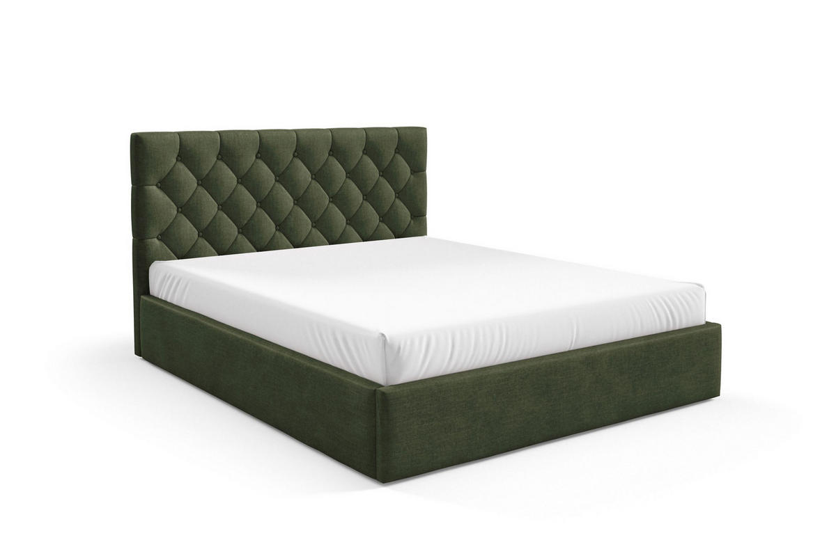 POLSTERBETT BEZA IV - Dunkelgrün - Dunkelgrün, Holz/Textil (140/200cm) - AN-Moebel 4u