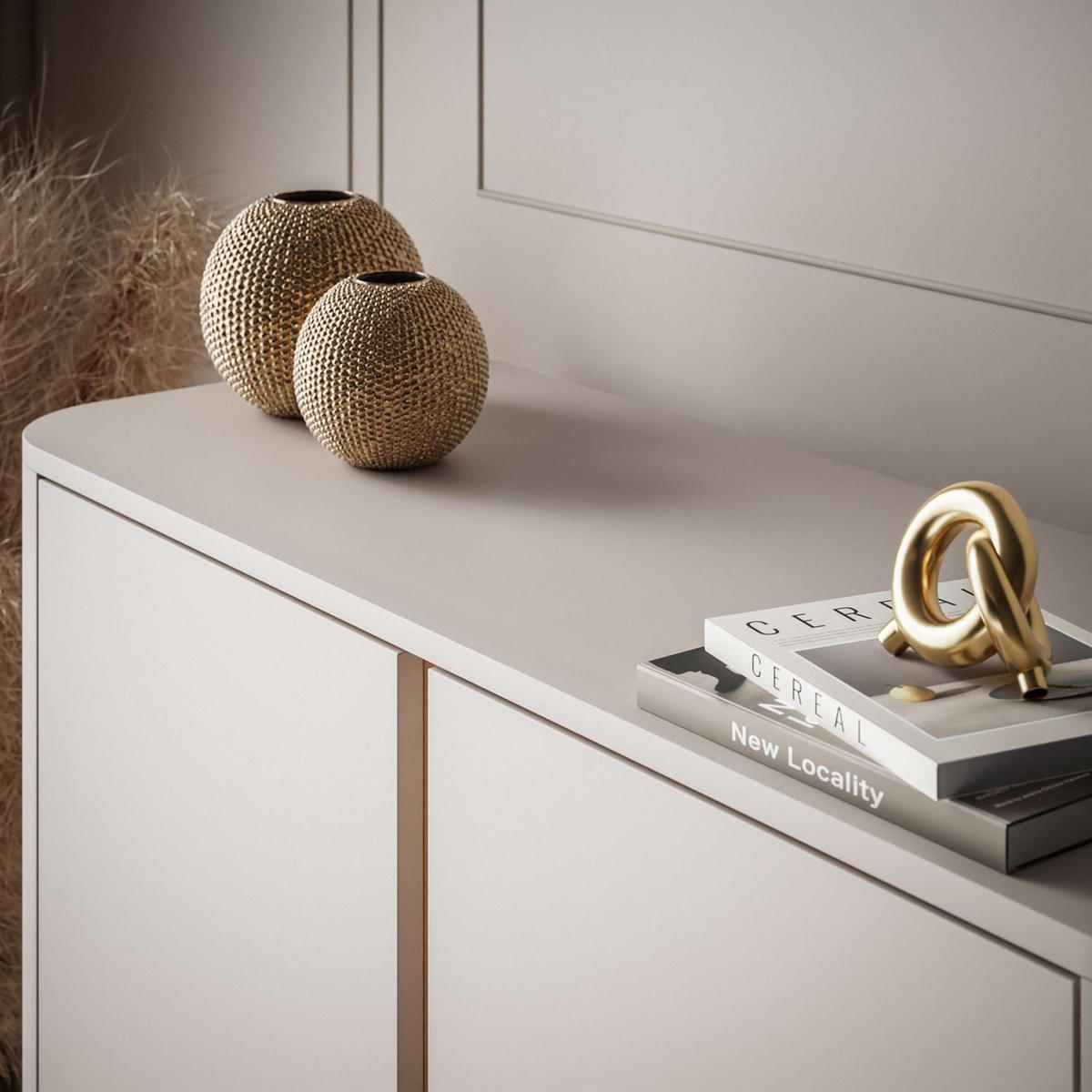 KOMMODE DESTINY K-103 Kaschmir - Kaschmir, Holzwerkstoff (103/132/39cm) - Lookway