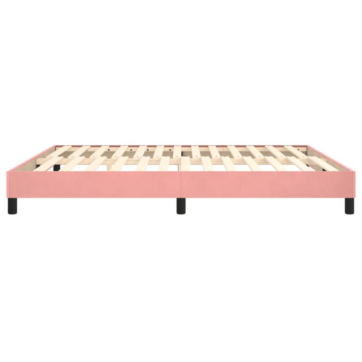 BOXSPRINGBETTGESTELL Rosa 160/200 Cm Samt - Pink, Textil (160/200cm) - vidaXL