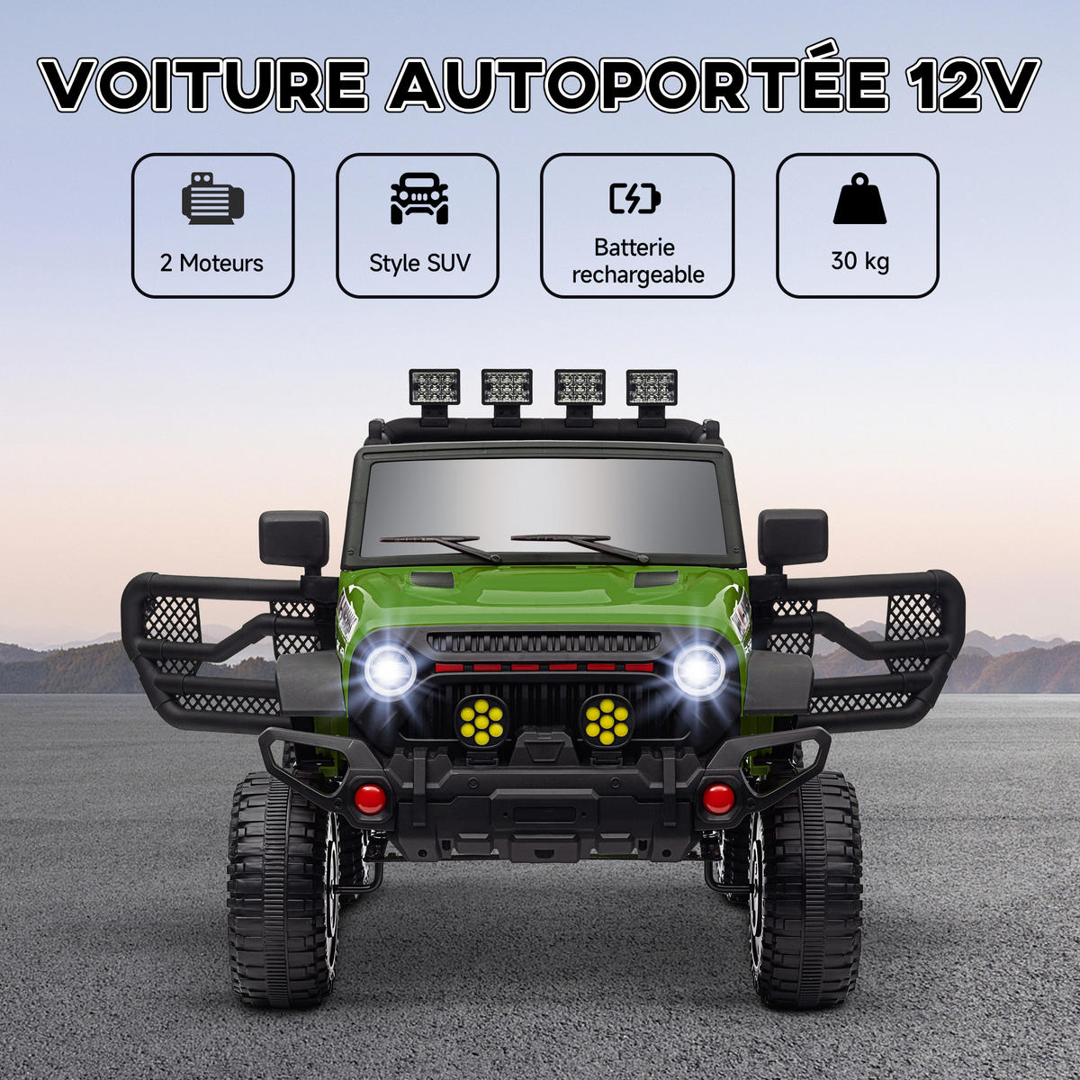 BUGGY DE-13042 2,4G Fernbedienung Grün - Grün, Kunststoff (100/63/65cm) - ComfortXL