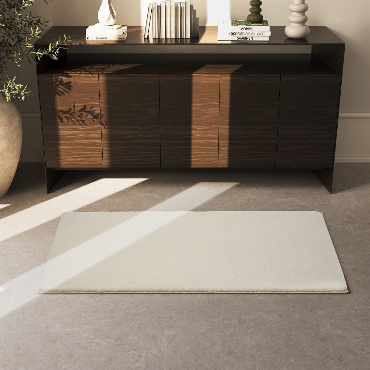 KURZFLORTEPPICH Soft Zone, rutschfeste Unterseite, beige - Beige, Textil (150/80cm) - tectake