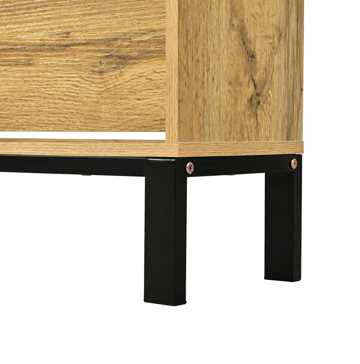 SCHUHSCHRANK aus MDF 63x24x147cm in Natur mit 3 Klappen - Naturfarben, Holzwerkstoff (63/147/24cm) - Modfu