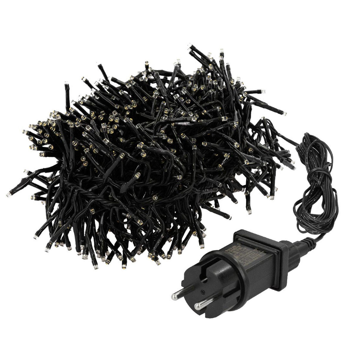 LED CLUSTER LICHTERKETTE 5,5m 768 LED Warmweiß Wetterfest Innen/Außen - Dunkelgrün, Kunststoff (550cm) - ECD-Germany