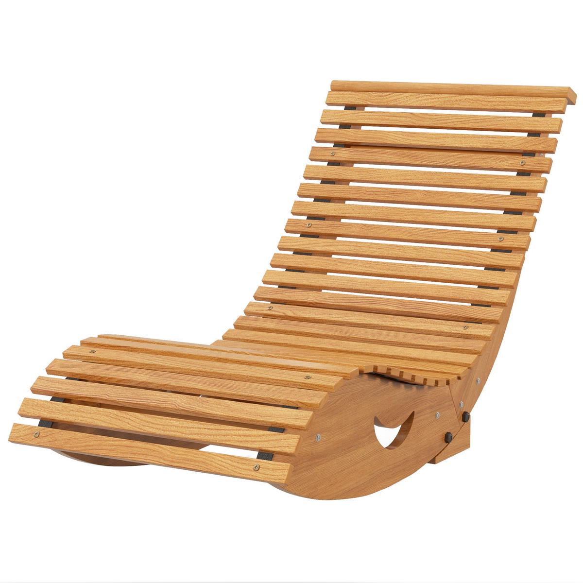 GARTENLIEGE DE-06953 Hochlehner, einstellbare Basis, Kiefernholz Hellbraun - Braun, Holz (60/60/130cm) - ComfortXL
