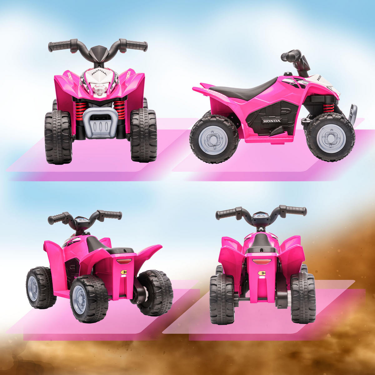 ELEKTRO-QUAD DE-13081 LED-Scheinwerfer Rosa - Pink, Kunststoff (65.5/38.5/43.5cm) - ComfortXL