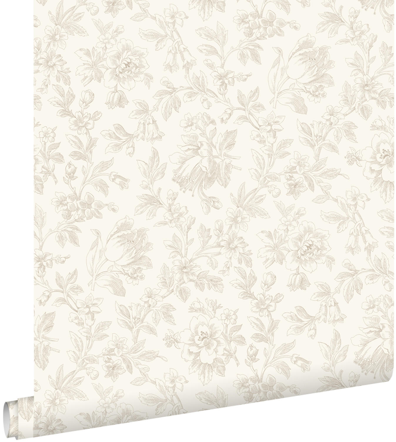 TAPETE eleganten Blumen 50 x 900 cm - Weiß, Papier (50/900cm) - ESTAhome