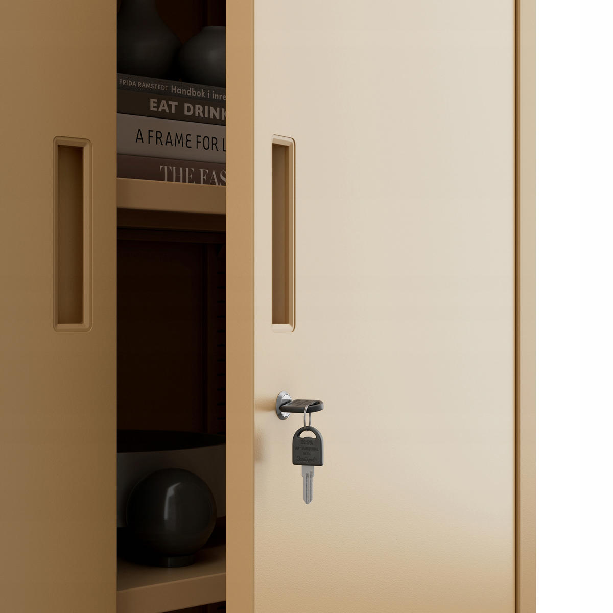 METALLSCHRANK Beata - Beige, Metall (90/93/40cm) - Jan Nowak