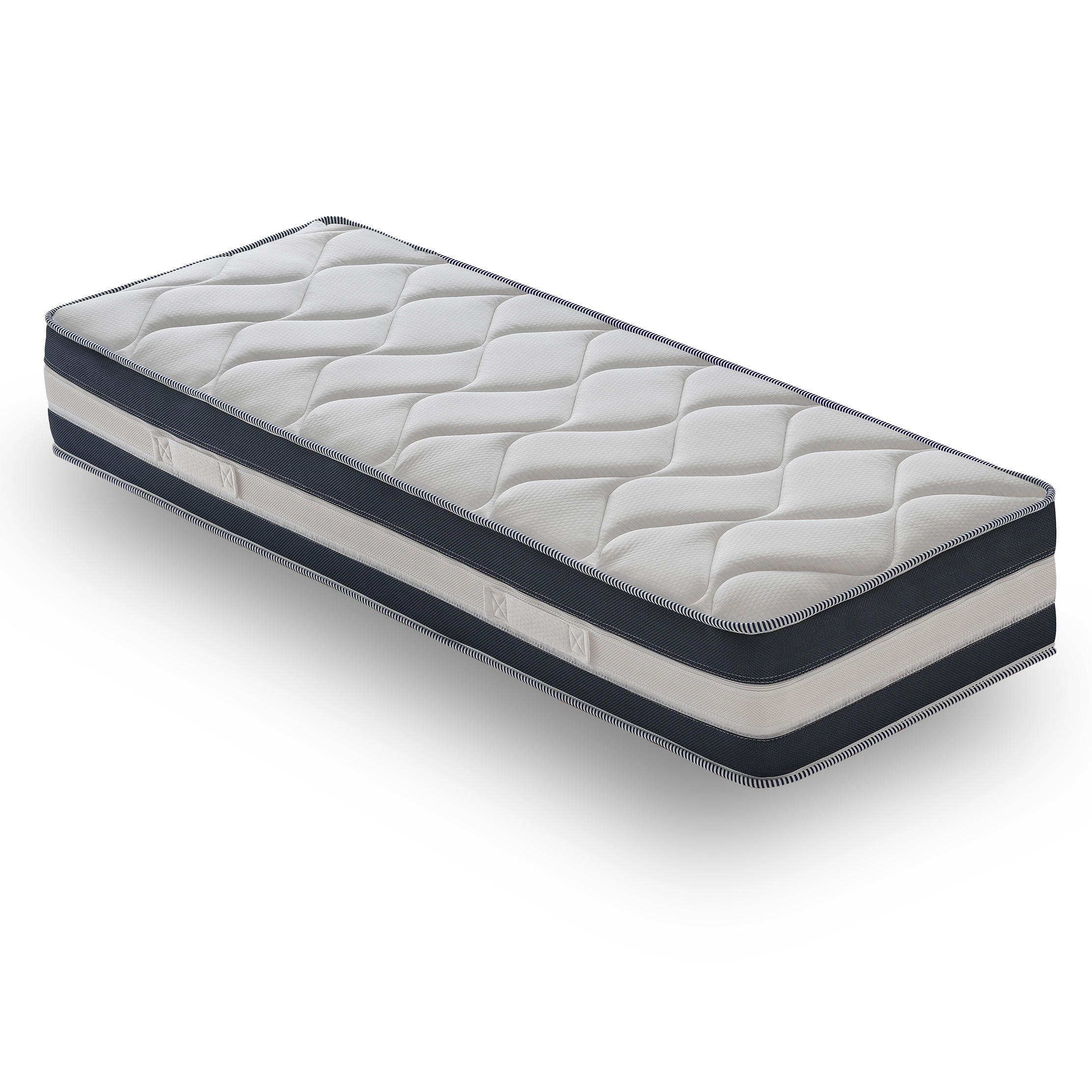 MATRATZE 100x190, Höhe 26 cm, Memory-Schaum, FANTASMA - Weiß, Textil (100/190cm) - iLoveSleep