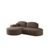 ECKSOFA Girona Mit Schlaffunktion - Braun, Holzwerkstoff/Textil (278/179cm) - Fun Möbel