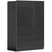 SCHUHSCHRANK Spanplatte MDF Schwarz - Schwarz, Holzwerkstoff (34/103/72cm) - HOMCOM