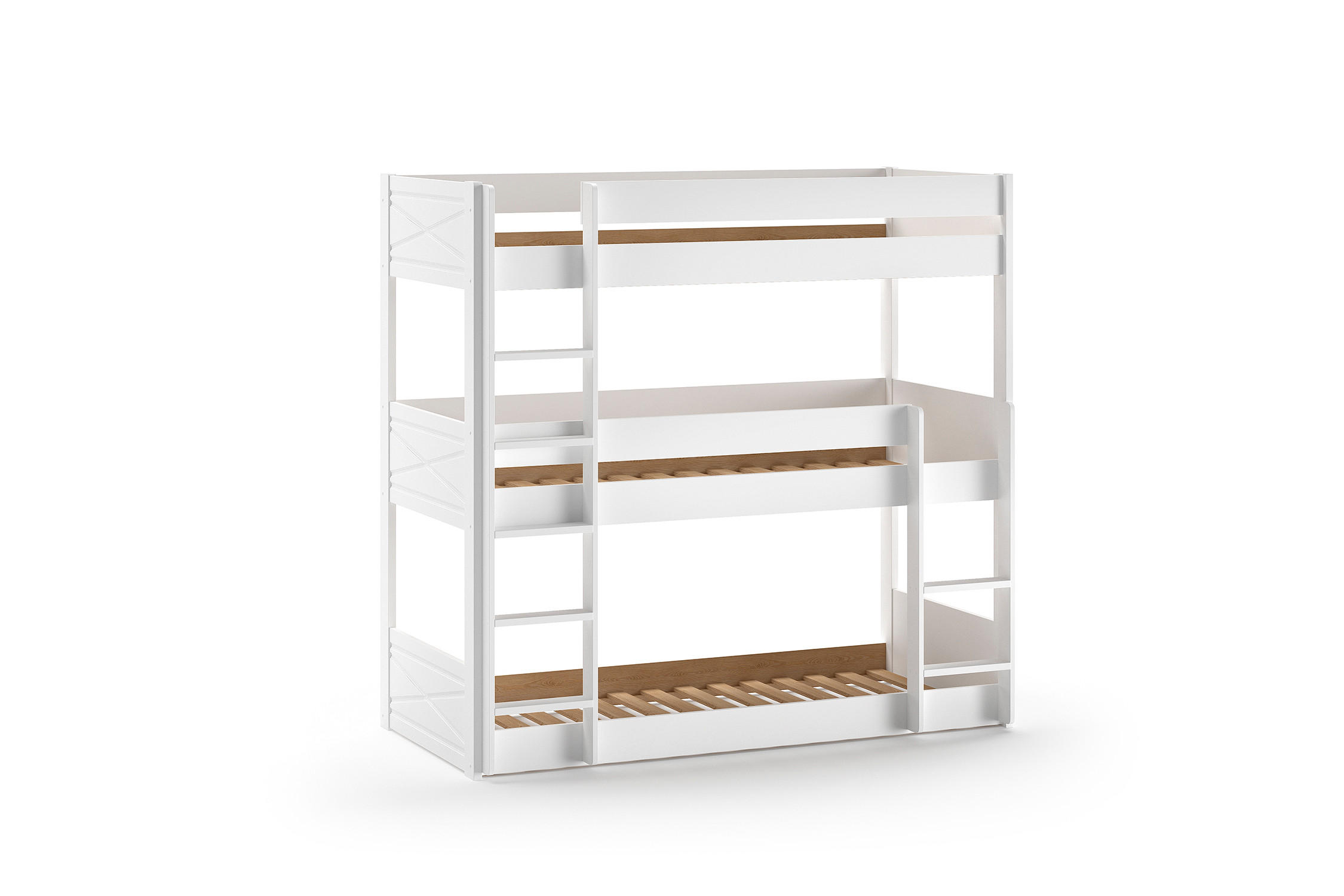 ETAGENBETT SCOTT Weiß 106x207x200 cm - Weiß, Holz - FURNLUX
