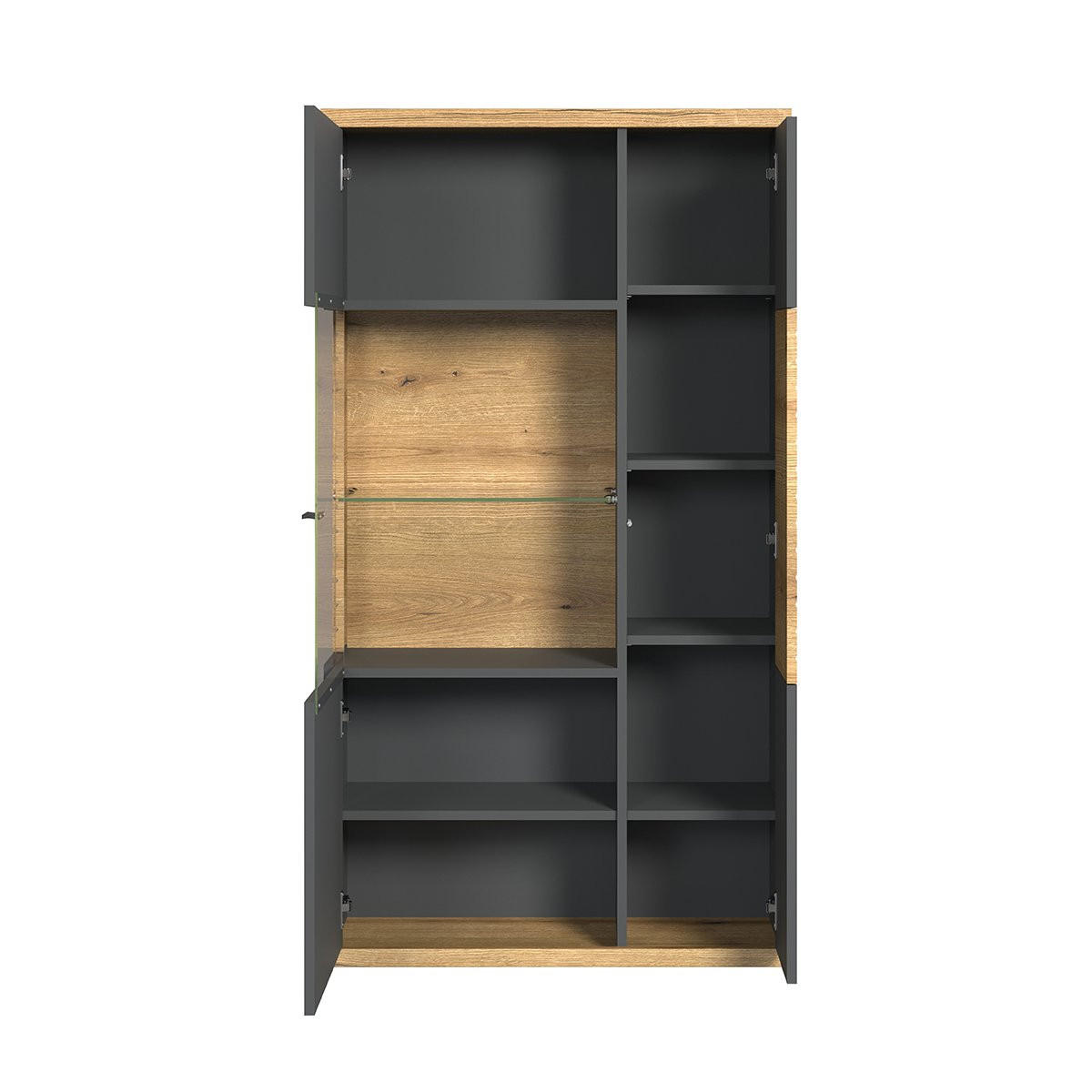 HIGHBOARD Norris Anthrazit - Anthrazit, Holzwerkstoff (80/146/37cm) - Trendteam