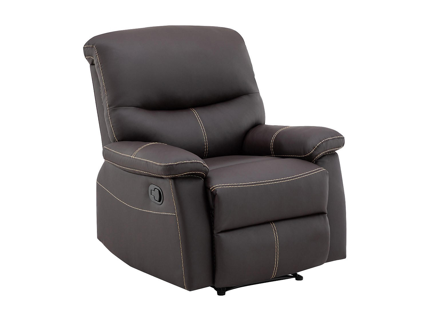 RELAXSESSEL - 1 -Sitzer - Kunstleder - braun - CANBY - Braun, Leder (79/95/90cm) - Vente-Unique