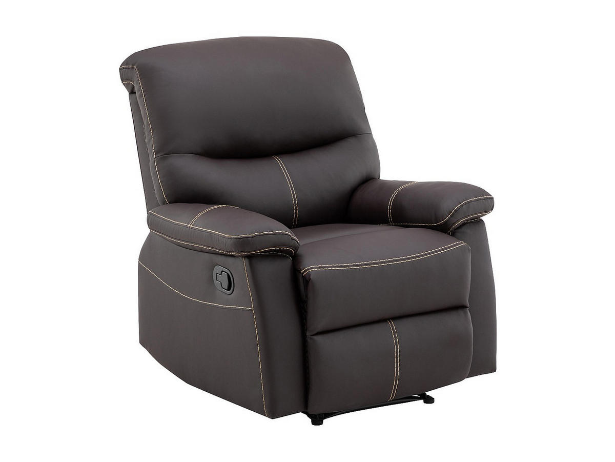 RELAXSESSEL - 1 -Sitzer - Kunstleder - braun - CANBY - Braun, Leder (79/95/90cm) - Vente-Unique
