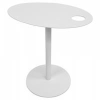 LOUNGETISCH Weiß 42x31x45 cm - Hellgrau/Weiß, Metall (31/42/45cm) - AlterEgo