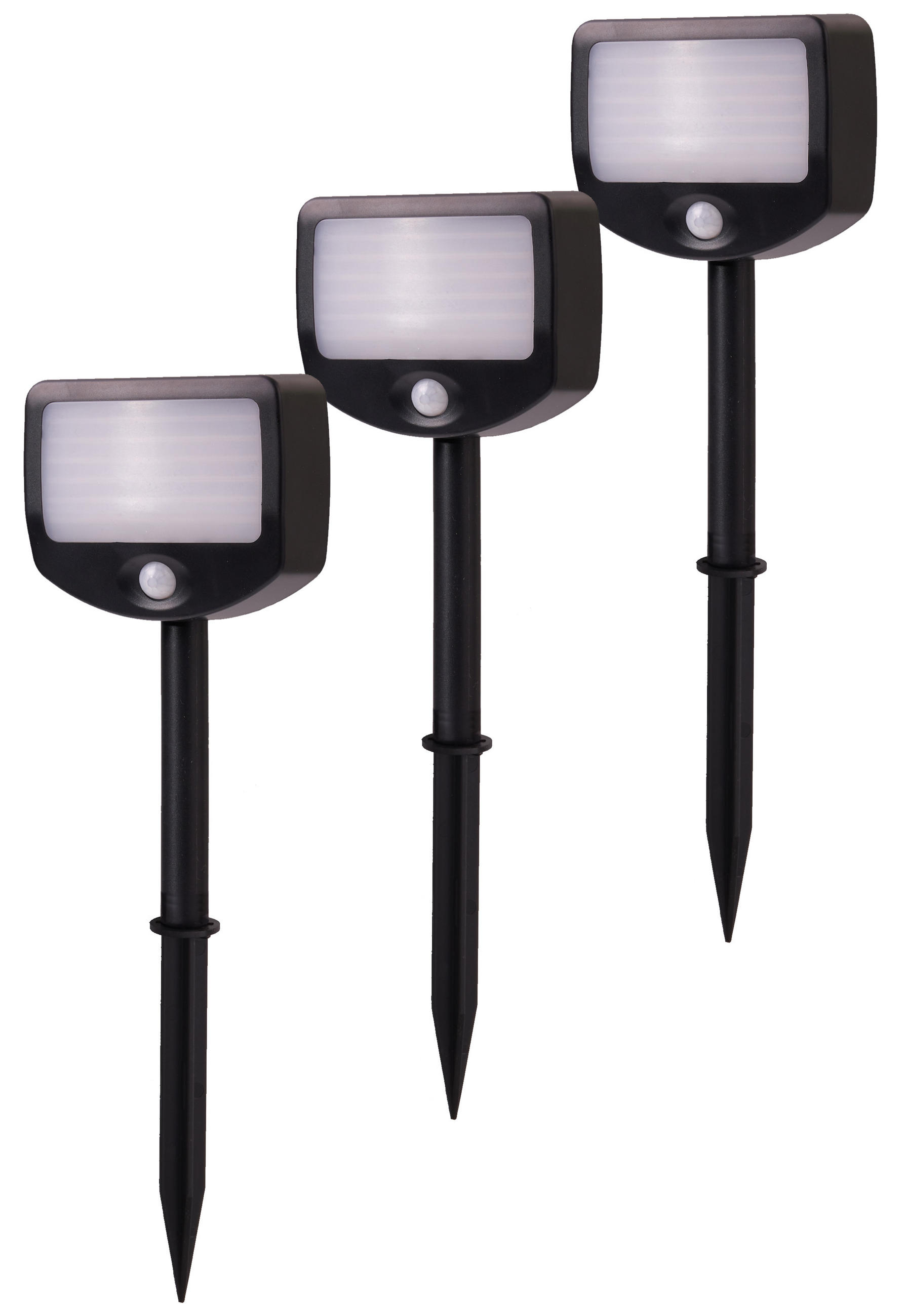 LED-BATTERIE-SICHERHEITSLEUCHTE - mit Bewegungsmelder und Funk-Aktivierung für Garten und Terrasse, 3er-Set - Weiß, Kunststoff (3.9/9/31.7cm) - Northpoint