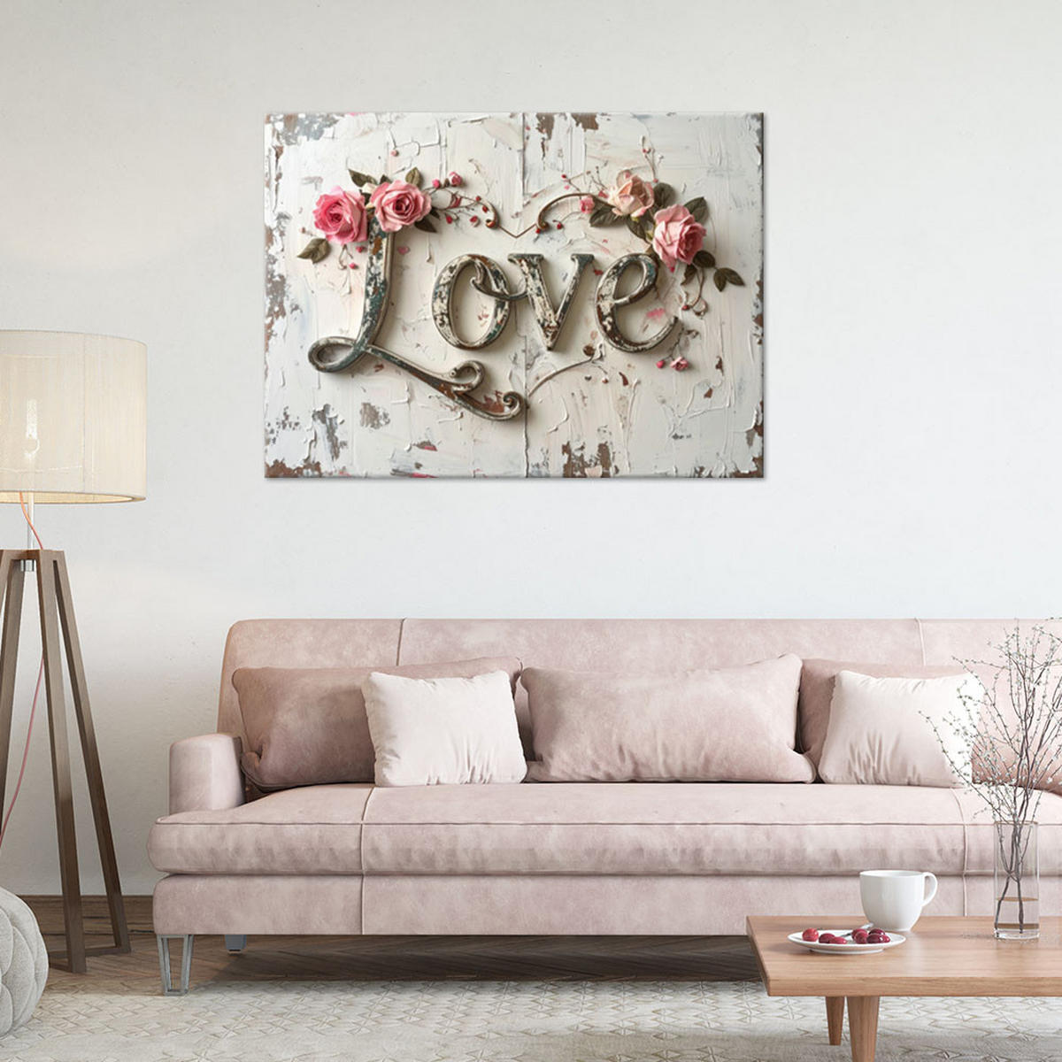 LEINWANDBILD Inschriften und Zitate 120x80cm - Beige, Textil (120/80cm) - Feeby