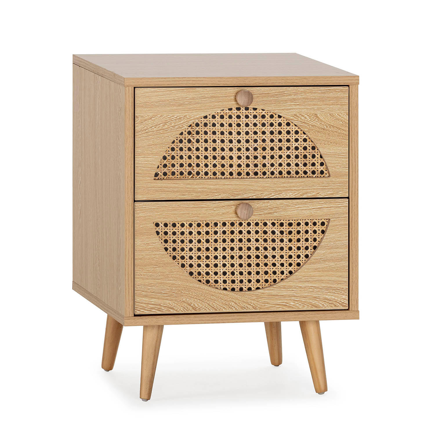 NACHTTISCH Luna 2 Schubladen, eichefarben - Honigeiche, Holz/Holzwerkstoff (40/53/35cm) - VS Venta-stock