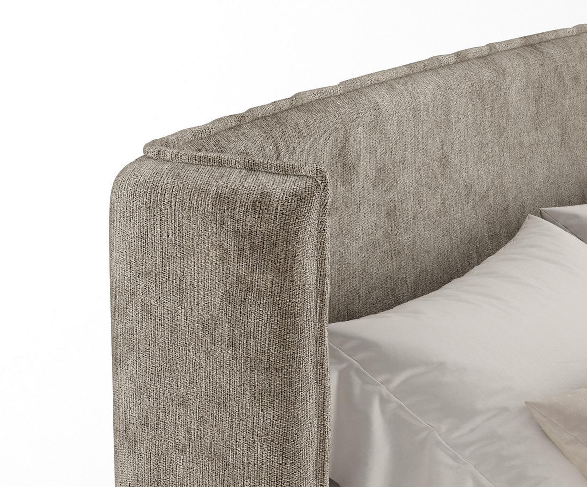 BOXSPRINGBETT Freeland Beige 140/200 cm mit Matratze und Topper - Beige/Schwarz, Holz/Holzwerkstoff (140/200cm) - Maison de Reve
