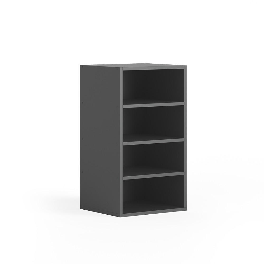 SKLADIŠČNA POLICA Rula, Antracit, 40 x 81.6 cm - antracit, leseni material (40/350/35cm) - Vicco
