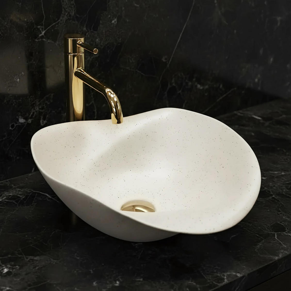 AUFSATZWASCHBECKEN Rea Hm-34b Handmade Art - Beige, Keramik (39/16/40cm) - REA