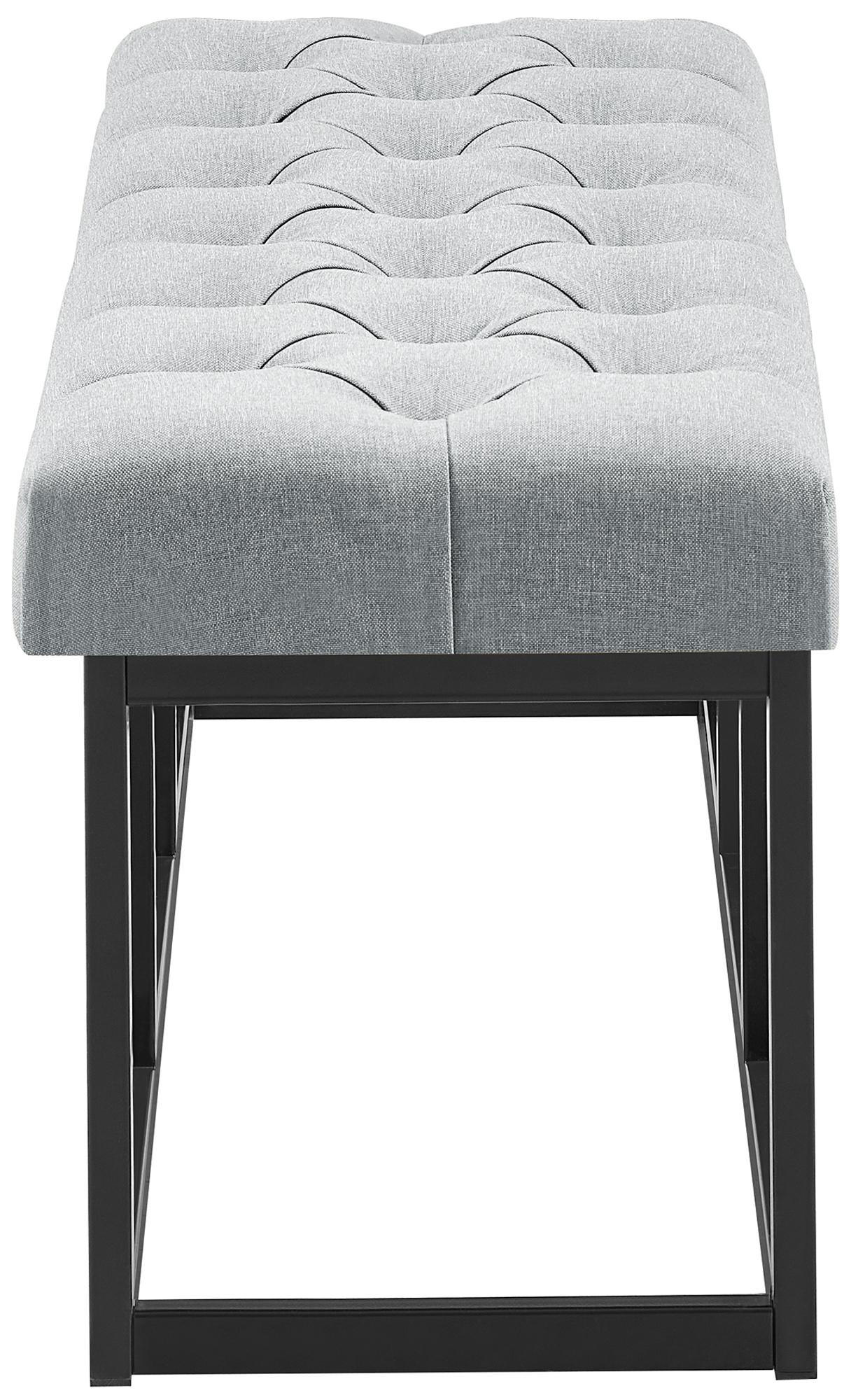 SITZBANK 100/38 cm Stoff Grau - Schwarz/Grau, Textil/Metall (100/46/38cm) - CLP