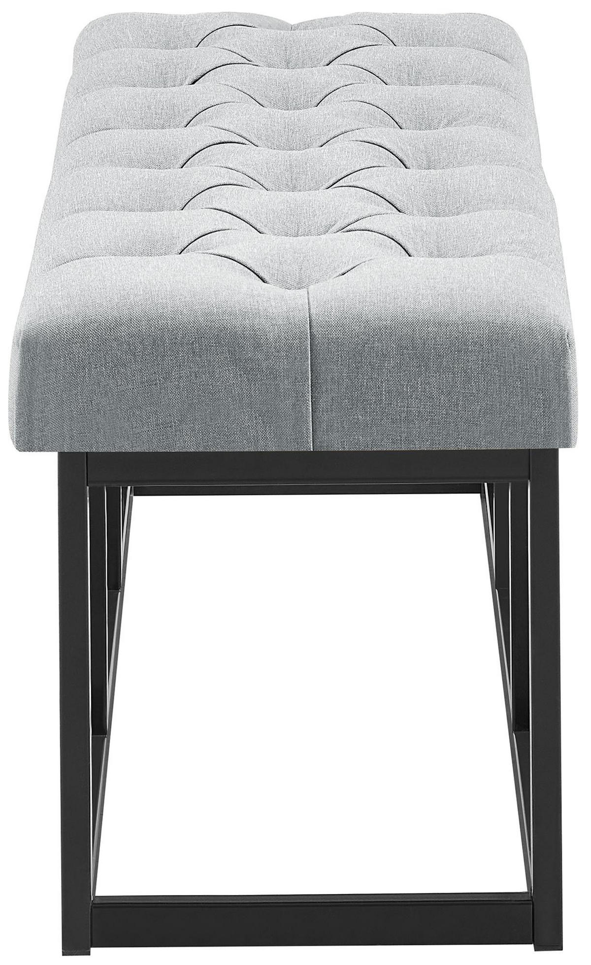 SITZBANK 100/38 cm Stoff Grau - Schwarz/Grau, Textil/Metall (100/46/38cm) - CLP