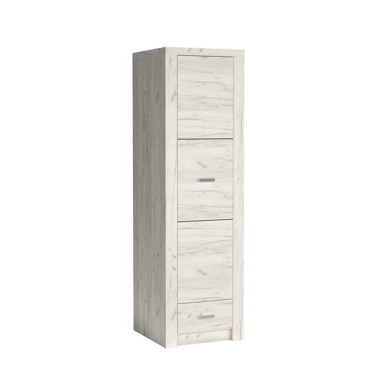 DREHTÜRENSCHRANK ZERI 56/192/58 cm 1-türig Eiche Bianco - Eiche Bianco, Holzwerkstoff (56/192/58cm) - MASSENO