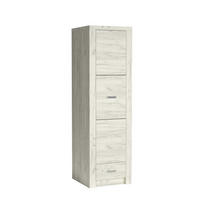 DREHTÜRENSCHRANK ZERI 56/192/58 cm 1-türig Eiche Bianco - Eiche Bianco, Holzwerkstoff (56/192/58cm) - MASSENO