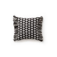 OUTDOORKISSEN Morty Schwarz/Weiß 40x40 cm - Schwarz, Textil (40/1cm) - KUNSTLOFT