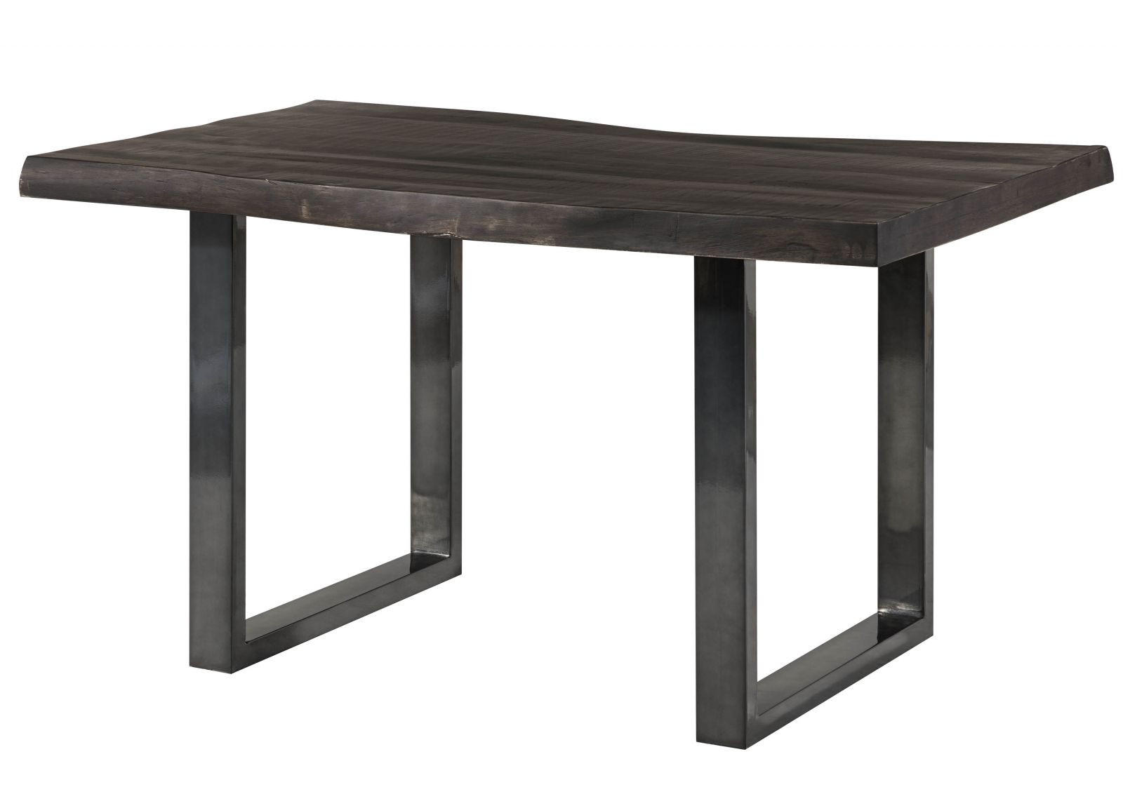 BAUMTISCH Mango 140x90x77 grau lackiert / U-Beine anthrazit glänzend FREEFORM 5 - Grau, Holz (90/140/77cm) - Massivmoebel24