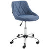 ARBEITSHOCKER Lazius Stoff blau - Blau, Metall (47/82/49cm) - TPFLiving