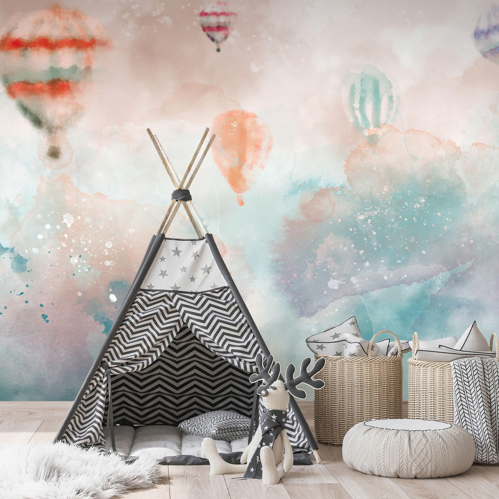 VLIESTAPETE Pastell 250/175 cm - Beige/Multicolor, Textil (250/1cm) - KUNSTLOFT