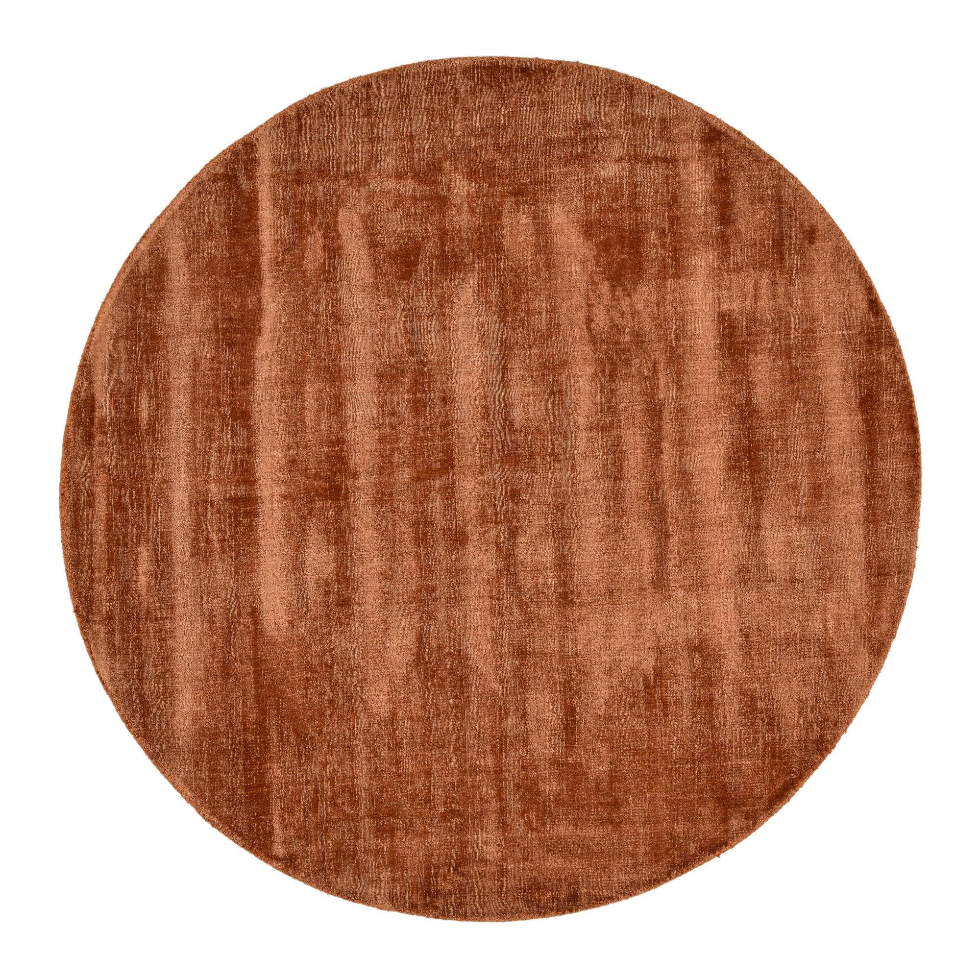 VISKOSETEPPICH Star 120x120 cm - Kupferfarben, Textil (120/120cm) - THEKO