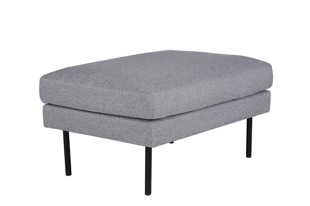 POUF schwarz grau - Grau, Holzwerkstoff (85/47/64cm) - ebuy24