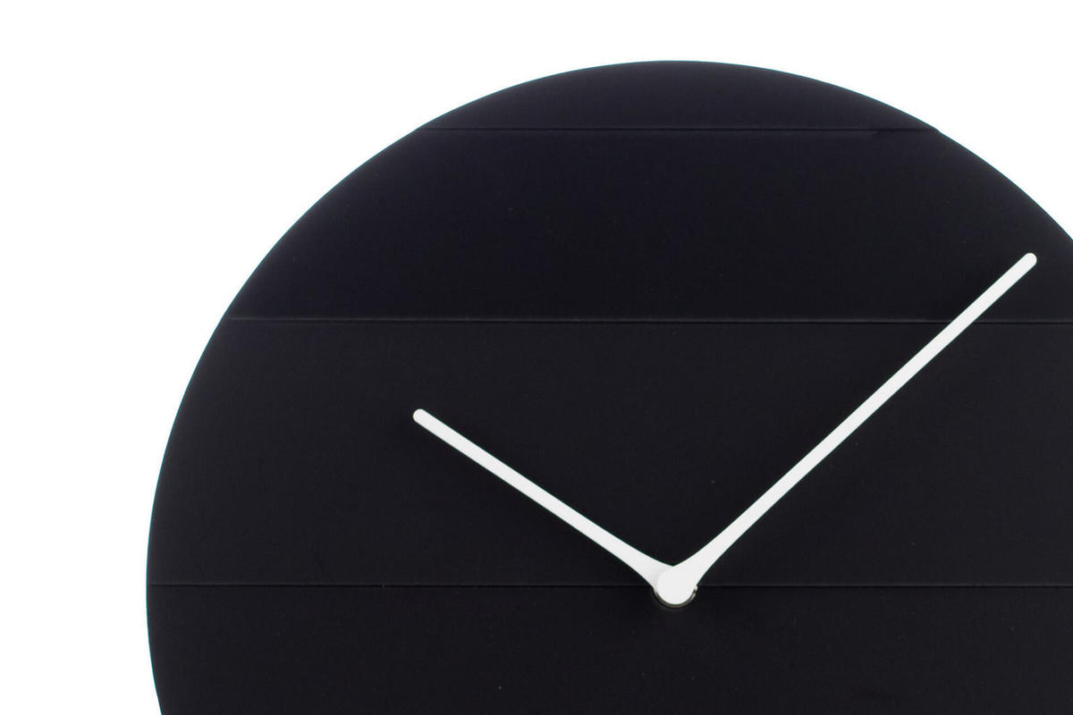WANDUHR Design Schwarz 29/29 cm - Schwarz, Holzwerkstoff (0.58/29/1cm) - ONZENO