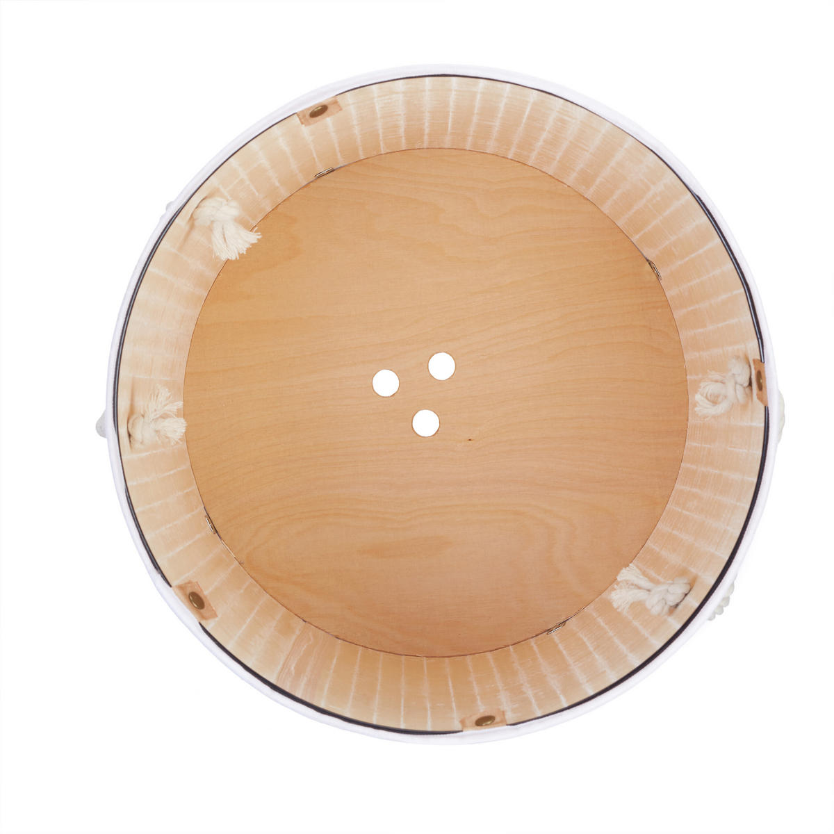 WÄSCHEKORB Weiß Bambus rund mit Deckel faltbar 70 l - Weiß, Holz/Textil (41/65/41cm) - Relaxdays