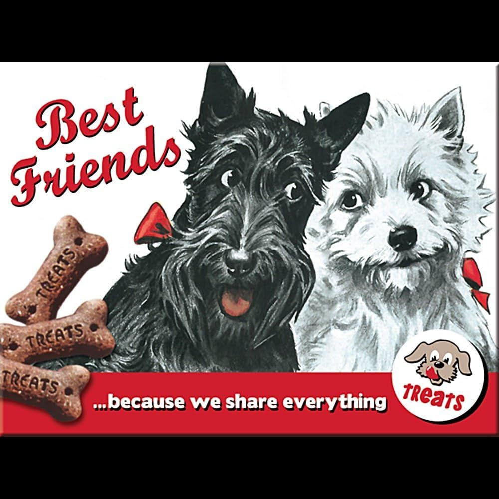 MAGNET 6/8 cm Best friends - Multicolor, Metall (8/6/0.1cm) - Nostalgic-Art