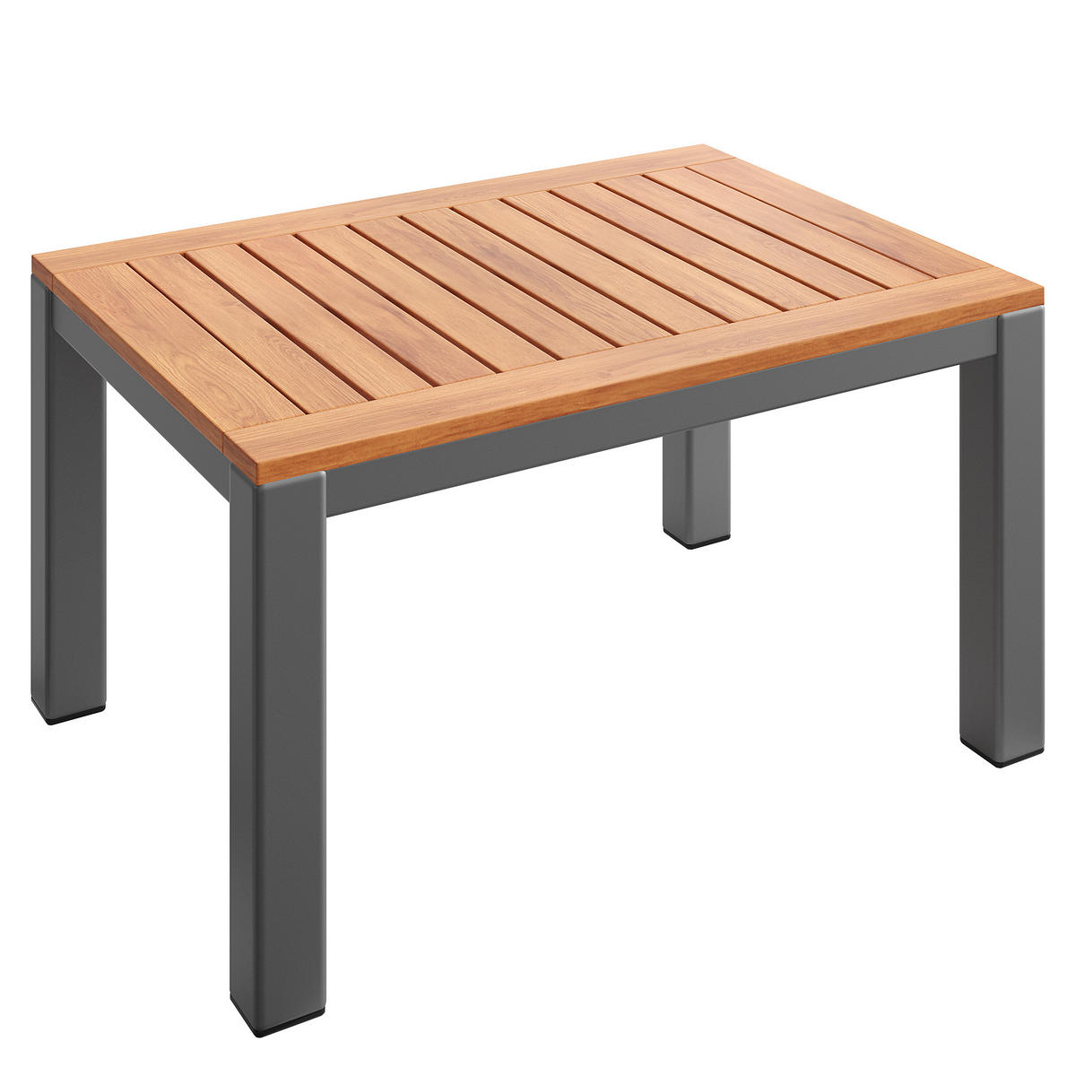 LOUNGEGARNITUR aus Akazienholz & Eisen Grau mit modularer Kombination - Grau, Metall - Modfu