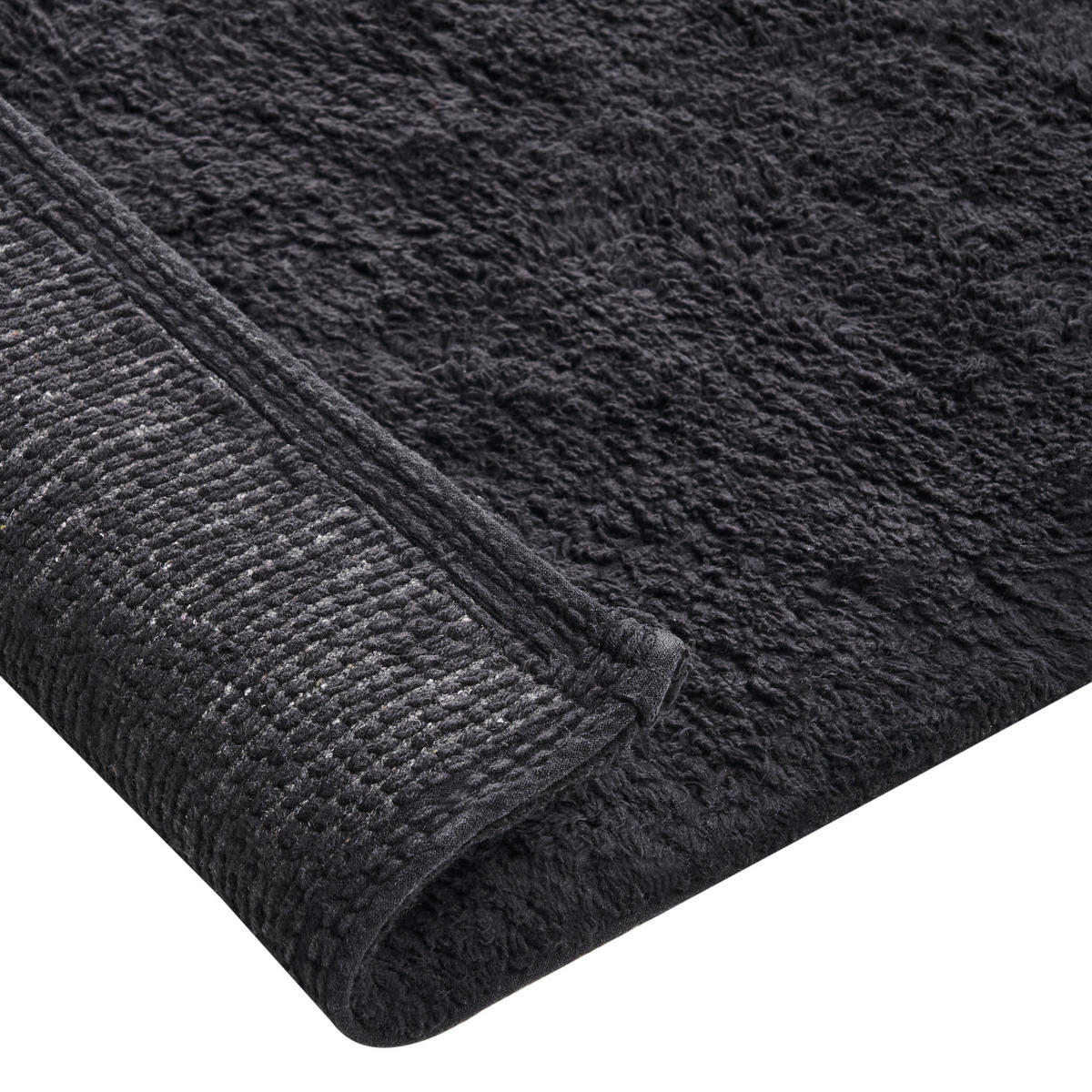 KOUPELNOVÁ PŘEDLOŽKA Černá 60/90 cm Bavlna Goela - černá, textil (60/90cm) - Beliani