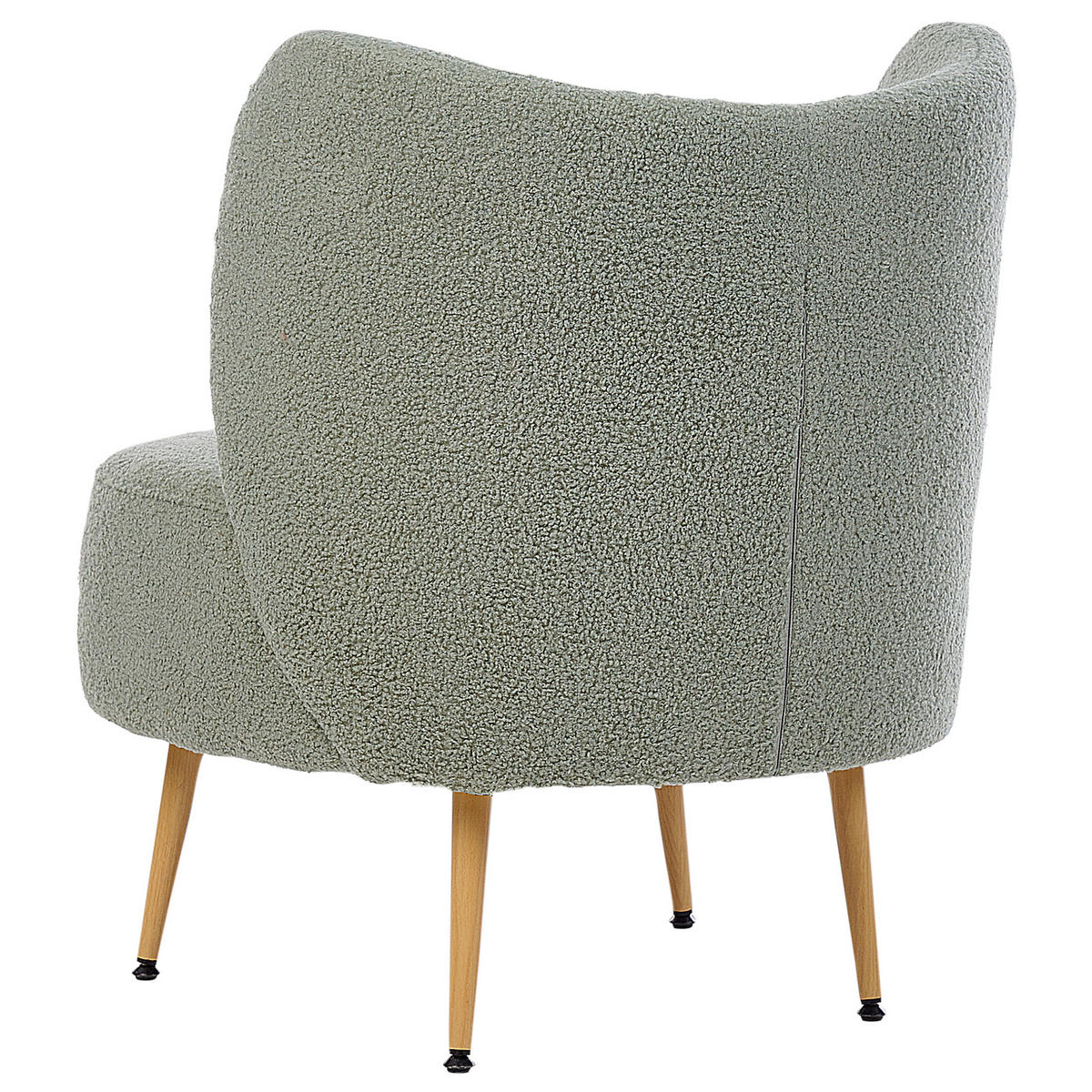 SESSEL mit Kissen Bouclé Grün Otsby II - Grün, Textil (60/76/55cm) - Beliani